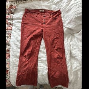 Madewell Cali Demi-boot Corduroy button fly Jeans
